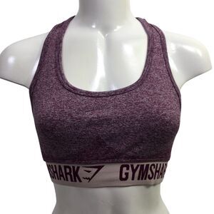 Gymshark Womens Flex Sports Bra Halter Neck Stretch Purple Size Medium